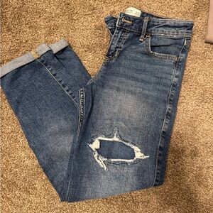 Abercrombie Kids Blue Distressed Boyfriend Jeans